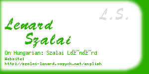 lenard szalai business card